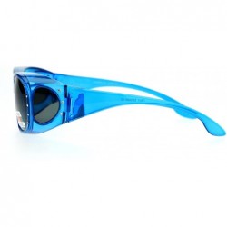 Rectangular Womens Polarized Fit Over Glasses Rhinestone Sunglasses Oval Rectangular - Blue - CO18804A96O $10.30