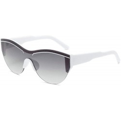 Goggle Fashion New One-piece Cat Sunglasses Brand Designer Ultralight Lady Glasses UV400 - White - CK18U76UID3 $26.23