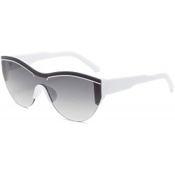 Goggle Fashion New One-piece Cat Sunglasses Brand Designer Ultralight Lady Glasses UV400 - White - CK18U76UID3 $13.29