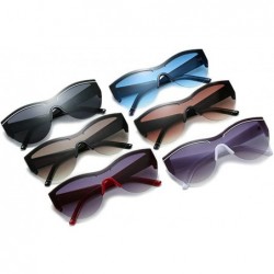 Goggle Fashion New One-piece Cat Sunglasses Brand Designer Ultralight Lady Glasses UV400 - White - CK18U76UID3 $13.29