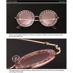 Round Round Sunglasses for Women Men bee Sunglasses Chic Style Unisex Glasses - Pink - CY182XKH4WR $10.27