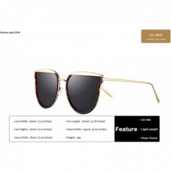 Butterfly Polarized Mirrored Metal Frame Street Fashion Stylish Sunglasses For Women Man UV400 Protection - C618CWHMZDW $8.58