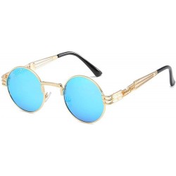 Aviator New Fashion Polarized Sunglasses For Men And Women Retro P8 Silver IceBlue - P4 Gold Iceblue - CB18YZW7LE3 $22.29