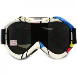 Sport Ski Snowboard Goggles Anti Fog Shatter Proof Lens Mondrian Design - Mondrian Print - CI11RMGHAC7 $16.53