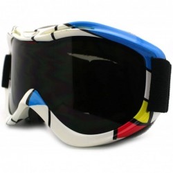 Sport Ski Snowboard Goggles Anti Fog Shatter Proof Lens Mondrian Design - Mondrian Print - CI11RMGHAC7 $16.53