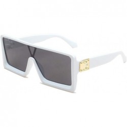 Square Fashion Irregular Man Women Cat Eye Sunglasses Glasses Shades Vintage Retro - White - CI1905AQMGZ $8.95