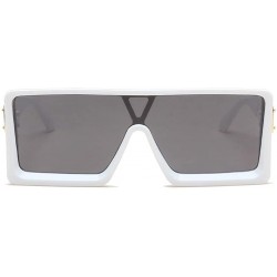 Square Fashion Irregular Man Women Cat Eye Sunglasses Glasses Shades Vintage Retro - White - CI1905AQMGZ $8.95
