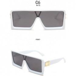 Square Fashion Irregular Man Women Cat Eye Sunglasses Glasses Shades Vintage Retro - White - CI1905AQMGZ $8.95