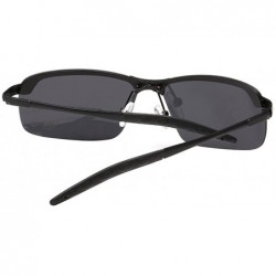 Sport Men's Sports Style Polarized Sunglasses Driving Outdoor Sports Sunglasses Metal Frame - CJ17Z357R37 $16.35