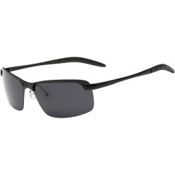 Sport Men's Sports Style Polarized Sunglasses Driving Outdoor Sports Sunglasses Metal Frame - CJ17Z357R37 $8.84