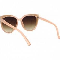 Butterfly Chic Trendy Fashion Sunglasses Womens Butterfly Glitter Frame UV 400 - Peach Gold (Brown) - CN18Z8RNZ8T $13.13