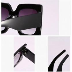 Square Oversize Rhinestone Sunglasses Women Rivet Square Sun Glasses Female Accessories - Pink - C518DXCXW9G $13.44