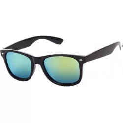 Wayfarer Classic 80's Vintage Style Design Polarized Sunglasses - Golden - C012DZL4DUF $17.01