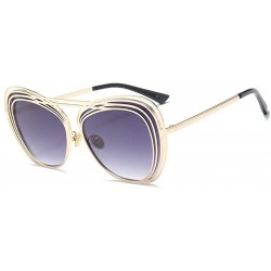 Aviator Polarized Sunglasses Protection Lightweight Designer - Grey - CM18KR9T5UH $17.22