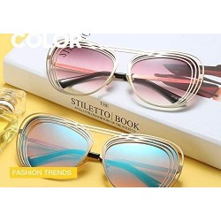 Aviator Polarized Sunglasses Protection Lightweight Designer - Grey - CM18KR9T5UH $17.22