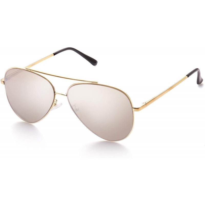 Sport Aviator Sunglasses for Men- Classic Eyewear with Sun Glasses Case- UV400 Protection- Ultra Lightweight - C717YSGTO6R $8.81