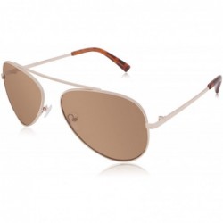 Aviator Colored aviator Sunglasses Mirrored Classic Unisex Military Style UV Protection - Brown - CB18H43IW32 $17.59