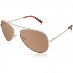 Aviator Colored aviator Sunglasses Mirrored Classic Unisex Military Style UV Protection - Brown - CB18H43IW32 $10.18