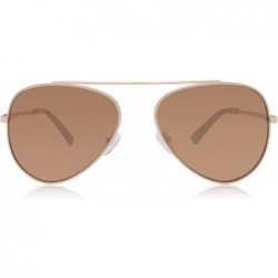 Aviator Colored aviator Sunglasses Mirrored Classic Unisex Military Style UV Protection - Brown - CB18H43IW32 $10.18