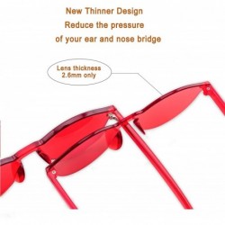 Rimless One Piece Rimless Sunglasses Transparent Candy Color Tinted Eyewear - C118RXL7HYI $17.66