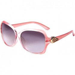 Oversized Designer Fashion Full Frame Oversized Vintage Women Sunglasses JB5040 - Pink - CU11XP278CP $31.59