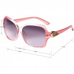 Oversized Designer Fashion Full Frame Oversized Vintage Women Sunglasses JB5040 - Pink - CU11XP278CP $31.59