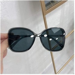 Oversized Oversized Sunglasses for Women Shades Big Round Sun Glasses Eyewear UV400 - Grey Black - CO1906DRORN $22.89