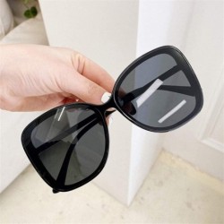 Oversized Oversized Sunglasses for Women Shades Big Round Sun Glasses Eyewear UV400 - Grey Black - CO1906DRORN $14.87