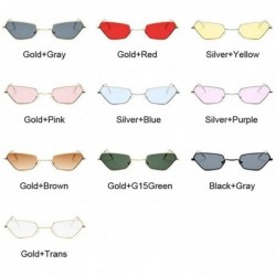 Cat Eye Retro Small Cat Eye Sunglasses Women Vintage Shades Yellow Metal Color Sun Glasses For Female Fashion - C1198UKLQ4M $...