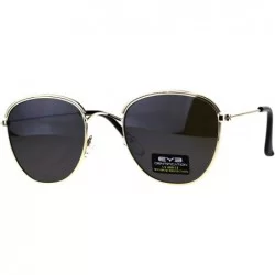 Round EyeDentification Sunglasses Unisex Vintage Retro Fashion Shades UV 400 - Gold (Brown) - CU18ES70ETK $20.16