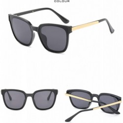 Square Classic style Square Sunglasses for Women AC PC UV400 Sunglasses - Black - C418SASLDS4 $12.70