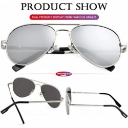 Aviator Polarized Aviator Sunglasses for Men Women Vintage Round Metal Sun Glasses 100% UV400 Protection - CX194LC4Z6S $16.16