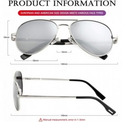 Aviator Polarized Aviator Sunglasses for Men Women Vintage Round Metal Sun Glasses 100% UV400 Protection - CX194LC4Z6S $16.16