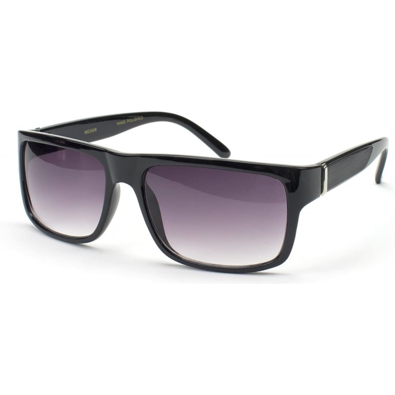 Sport Flat Top Square Gradient Frame Womens Mens Super Oversized Unisex Fashion Sunglasses - Black/Silver - C71170XSO0F $11.09