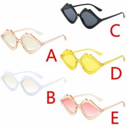 Square New Women Vintage Lip Shape Sunglasses Fashion Eyewear Radiation Protection Casual Glasses - CA18SW9QQ5D $10.43