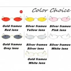 Sport Sunglasses For Man HD Casual Cool Metal Oval Glasses 2018 New Fashion - Gold Frames Grey Lens - CK18D6M725K $9.11