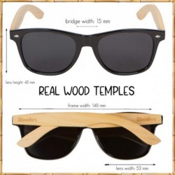 Rimless Wood Sunglasses with Polarized Lens in Bamboo Tube Packaging - Bamboo - CQ18WS73LC3 $41.28
