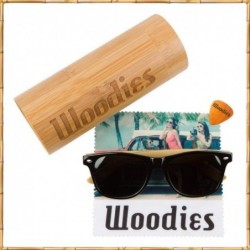 Rimless Wood Sunglasses with Polarized Lens in Bamboo Tube Packaging - Bamboo - CQ18WS73LC3 $41.28