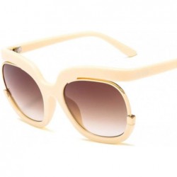 Round Personalized Sunglasses Big Frame Round Fashion Sun Visor Men and Women - 6 - CK190S30M6C $59.32