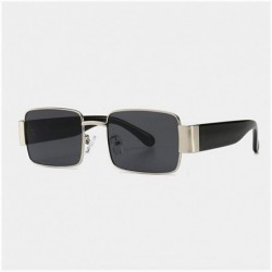 Square Square Polarized Sunglasses for Men Womans UV400 - C7 Silver Gray - CF198EYT854 $13.20