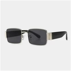 Square Square Polarized Sunglasses for Men Womans UV400 - C7 Silver Gray - CF198EYT854 $25.73