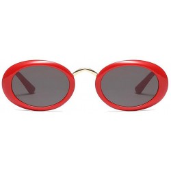 Oval Eyewear Oval Retro Vintage Sunglasses Clout Goggles Fashion Shades - C4 - C01807CY4C8 $7.47