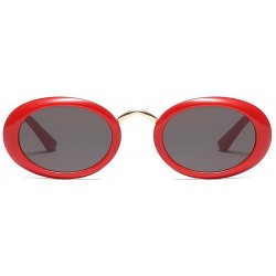Oval Eyewear Oval Retro Vintage Sunglasses Clout Goggles Fashion Shades - C4 - C01807CY4C8 $7.47
