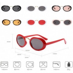 Oval Eyewear Oval Retro Vintage Sunglasses Clout Goggles Fashion Shades - C4 - C01807CY4C8 $7.47