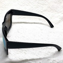 Square Vintage Inspired Geek Oversized Square Thick Horn Rimmed Eyeglasses Clear Lens - Black 30107 - CY199QXA2CU $12.80