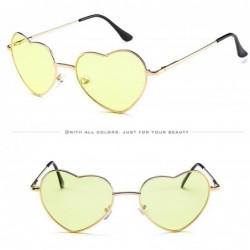 Rimless Mens Womens Metal Frame Ladies Heart Shape Sunglasses Lolita Love - 7191c - C118RS6QT3U $9.92