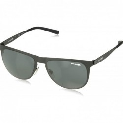 Wayfarer Men's An3077 Joneser Oval Metal Sunglasses - Matte Black/Grey - C118CAN2C4C $79.74