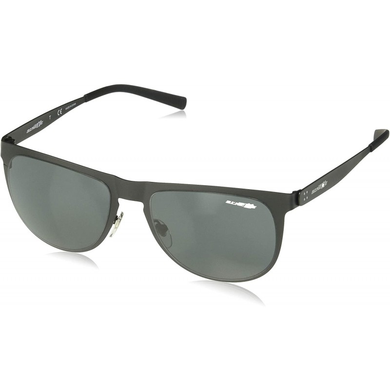 Wayfarer Men's An3077 Joneser Oval Metal Sunglasses - Matte Black/Grey - C118CAN2C4C $54.62