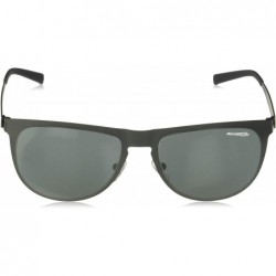Wayfarer Men's An3077 Joneser Oval Metal Sunglasses - Matte Black/Grey - C118CAN2C4C $54.62