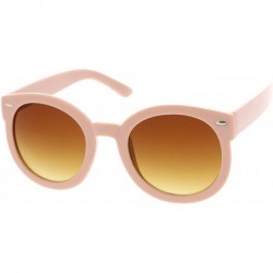 Round Women's Retro Oversize Horn Rimmed P3 Round Sunglasses 52mm - Nude / Amber - CX12MAFNAYI $9.17